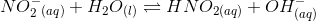 NO2 (aq) + H2O) = HNO2(aq) + OH