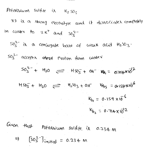 Potassium sulfite in K2SO3 It is a wrong erecevolyte and it dimeciates completely in water to art and so 2 - Soz is a conjuga