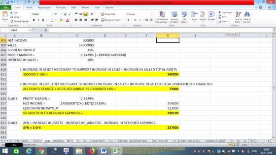 - 2x Fill Z Tu А BOND - Microsoft Excel (Product Activation Failed) File Home Insert Page Layout Formulas Data Review View Ad