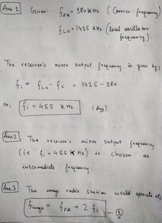 v en F R wan The receivers maxereut put 2. The receiveys mixev output 4wan 4 5s k H2) chosen a L. C inter meiate 3 The maqe