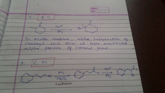 PAGE NO.: DATE 12 ot 8% OC poll Hen一一0공 ㅡ.careonyl- SA 5 Spi PCC CH2 Cl oxidatin
