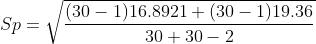 30-1)16.8921+(30-1)19.36 30+30-2