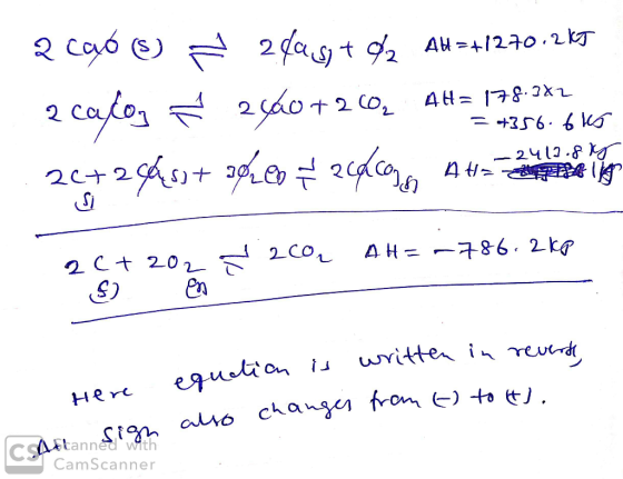 2 Cao © À 244.3 + 02 AH =+/270.2k 2 calog 2560 +260, 4H= 178.332 2+264s + 26200 + acaco, At= -24100 1. = +356.65 -2413.8ly Ha