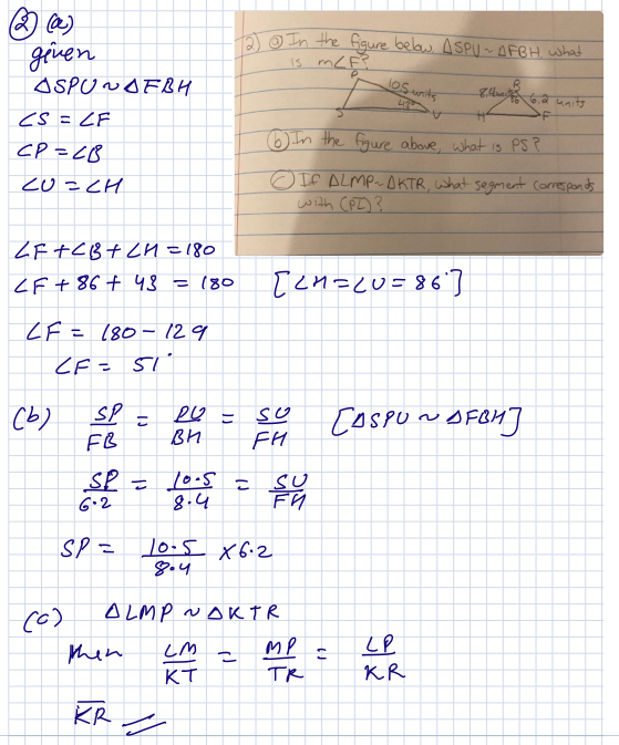 2 . In the figure below. ASPU~AFBH, what is mLF? e loswits 2 @ given ASPUNSFBH CSSZF CP=CB co=CH 8 luni 6.2 units 6 In the fi