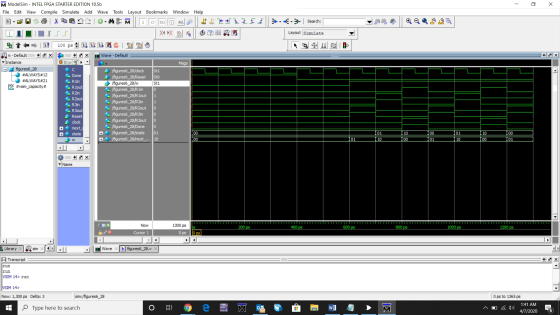Help IES Z IZ E 3+ - Search: Layout Simulate A M ModelSim - INTEL FPGA STARTER EDITION 10.5b File Edit View Compile Simulate