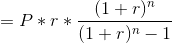 = P*r* (1+r) (1+r) - 1