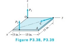 PI x5 in.15 in. Figure P3.38, P3.39
