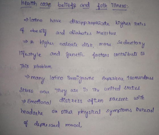 at Health care beliefs and folk illness lettino have disappropriate higher rates of obesity and diabetes mellitus. A higher c