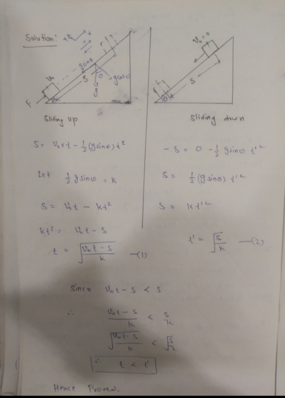 Solu tion Jsino 14 Ciding up Sliding 9sino Let Sino - K S= 4t-k+ S=Kt Kt2 Ut- S Vet-s 22 Since ot-s S Vot-s Hence Provea V