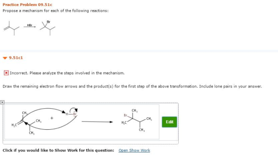 Draw the remaining electron flow arrows and the pr