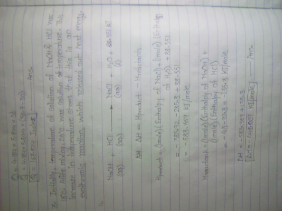 Ans- solutlion of NaoH&HCls shows that this la an 2ae was Solution ah tempevalune ncmaseip which (an) (aq) of-LO)土88,551 三一.