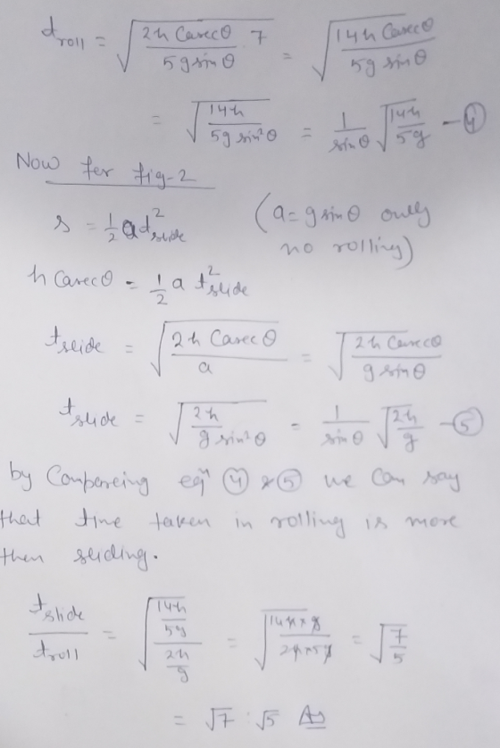 7 roll - 124 Caseco V 5gsmo 14n Caneca 5gsmo - s Now for fig-2 s = a (az gaino onlly no rolling) h Careco a t at slide treide