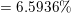\small =6.5936\%