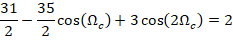 31 35 2-cos() + 3 cos(20) = 2