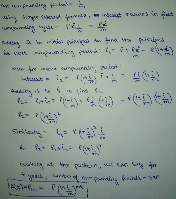 onr compounding fer ods m uing simple intenast fomula, es intust esvened in fiact Adaig it to iaitiol piauipa t ind the iniel