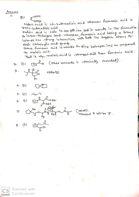 nsnen 1. . cool4 B) GoOH Maleic acid is cis-bntenedioic acid wherean fumaric aud is ans-budenedioic acid Maleic acid is ale t