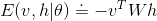 E(v,h|\theta)\doteq -v^{T}Wh