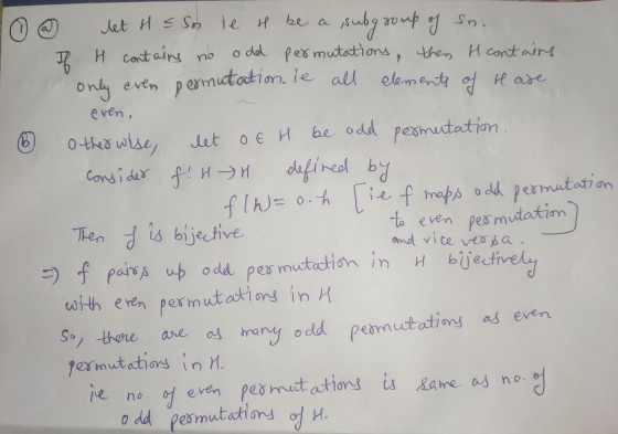 of Sn. subgroup only even permutation se all let H < Son be in be is be a If it contains no odd permutations, then it contain