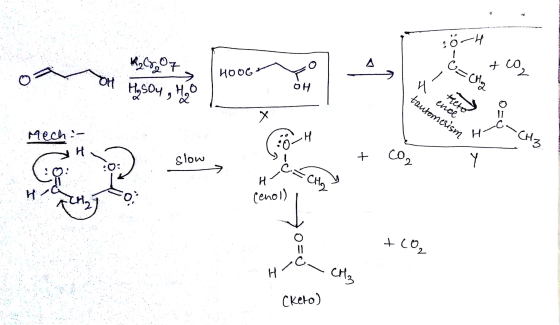 10-H o 2007 Onung CO2 HOOC H H₂SO4 , Ha n - tautomerism keto ende -CH3 Mech -- H 0- GHD slow + CO2 CECHY wa CHO Cenoll I + CO