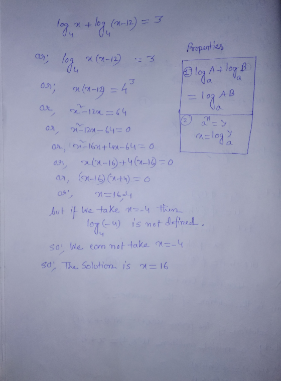 3 Paropenties (7-12) - 3 09 AB -12n=64 a -12M-64O ar, n-161+m-64- 0 but it lo7)is not definedl We take n_4 thm SO We eam mot