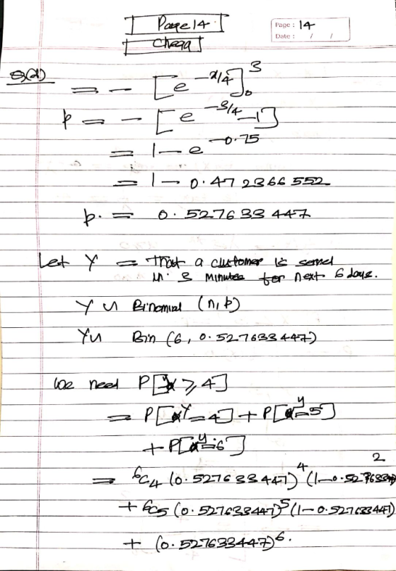 T Page 14 I tchen Page: 14 Date : @ __ Te 41473 e pa -re 31417 Co Ble-0.75 -0.47 2366 552. 0: 5276 33 447 b. 5 Let y 6 days.