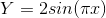 Y=2sin(\pi x)