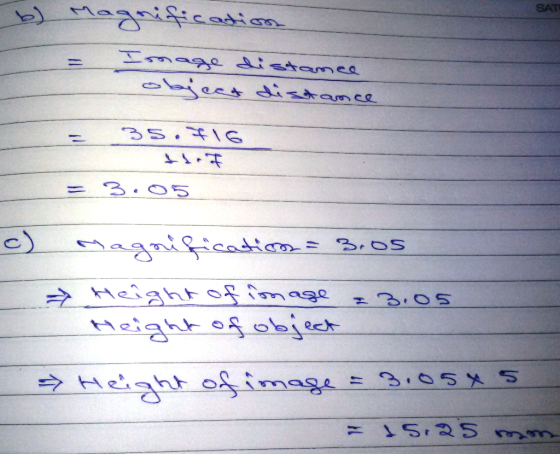 SAT ) Масада Image distance objcct distance 25. \ 3. 5 Magnificativo = 3.05 » НезаһF •я іmаge 15:05 Height of object Height o