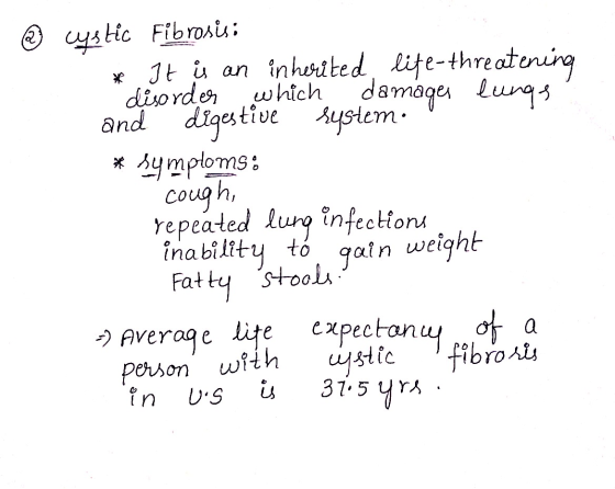 @ cystic Fibrosisi * It is an inherited life-threatening disorder which damages lungs and digestive system. * symptoms: cou