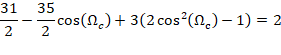31 35 23 cos(1) + 3(2 cos(Q)-1) = 2