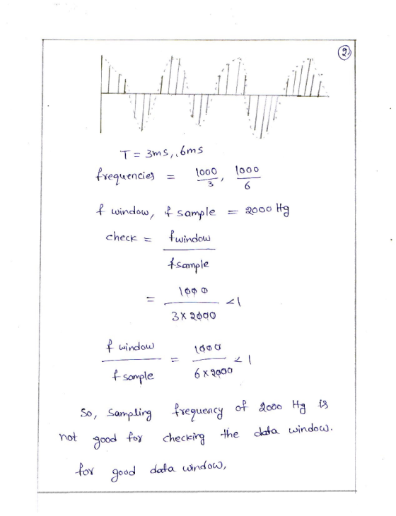 eguencie) 1oo0 ooo 3 window / sample = 2000 H checksindow le windlow Samp le 6 x 3000 So, Samplina not good foy checkirz the