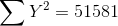 \sum{Y^2}=51581