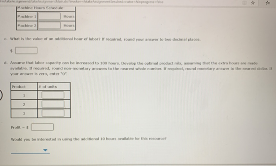 In/takeAssignment/takeAssignmentMain.doinvokerStake AssignmentSessionLocator &inprogress-false Machine Hours Schedule: Machin