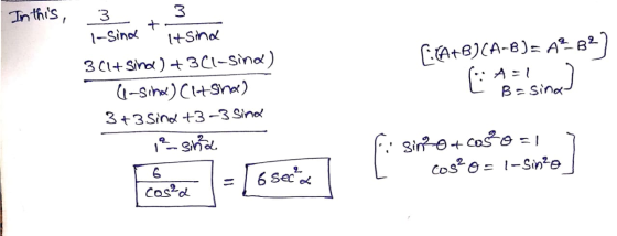 In this, [.(A+B)(A-B)= A2827 1-sind it sind 30lt sind) +3(1-sind) (1-sinx) (It sna) 3+3 sind +3-3 Sind e sind B- Sina Figino