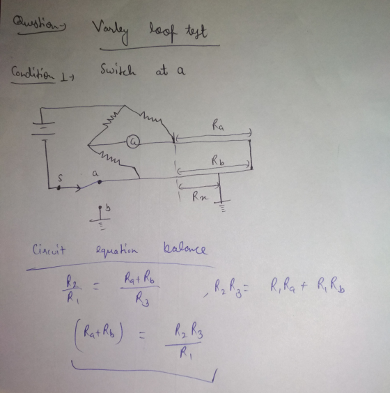 Qustions Vorley loof test Condition It Switch at a w un Ra Q YE Rb S k 1 Ru I Circuit R equation balance Rot Ro ,R₂ R3 = R, R