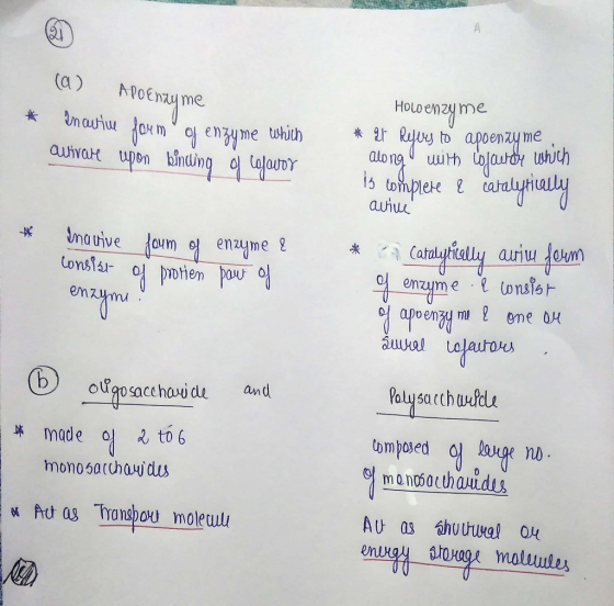(а) Роf naj me Inactive form autivare upon of enzyme which binding of cofactor Holo enzyme * It Refers to apoenzyme , along w