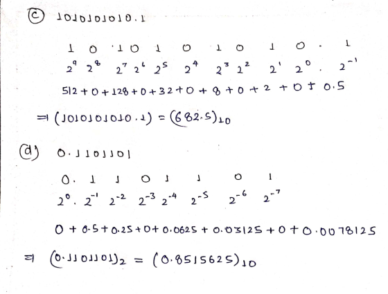 © Jodod01010.1 I o To I o I o I o . I 2° 20 22 25 24 23 22 21 20 20 512 + 0 + 128 +0+32 +0 + 8 + 0 + 2 to I 0.5 = (JOIOJOJOJ