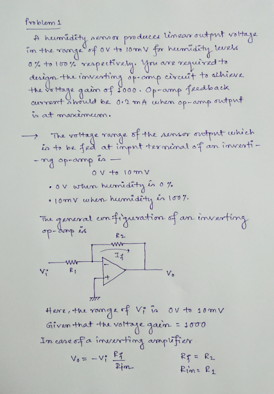 froolem1 he aumuor anetrnt which 勛ー humidity 0 % j Vo Given that the vottade ( am.二1000 Pi Rin: R1 tm:
