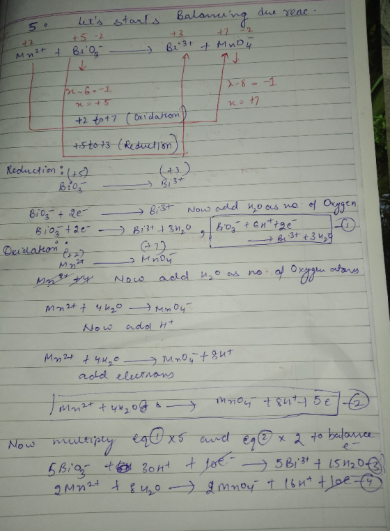 due xeac Balanu lets starlA 2 +7 t5-2 +2 +2 B3t t MnDy n-67-1 +2 tot7 (0xtdatrom +sto13 (Reductisn ReoluetionLis bio Bi3+ No