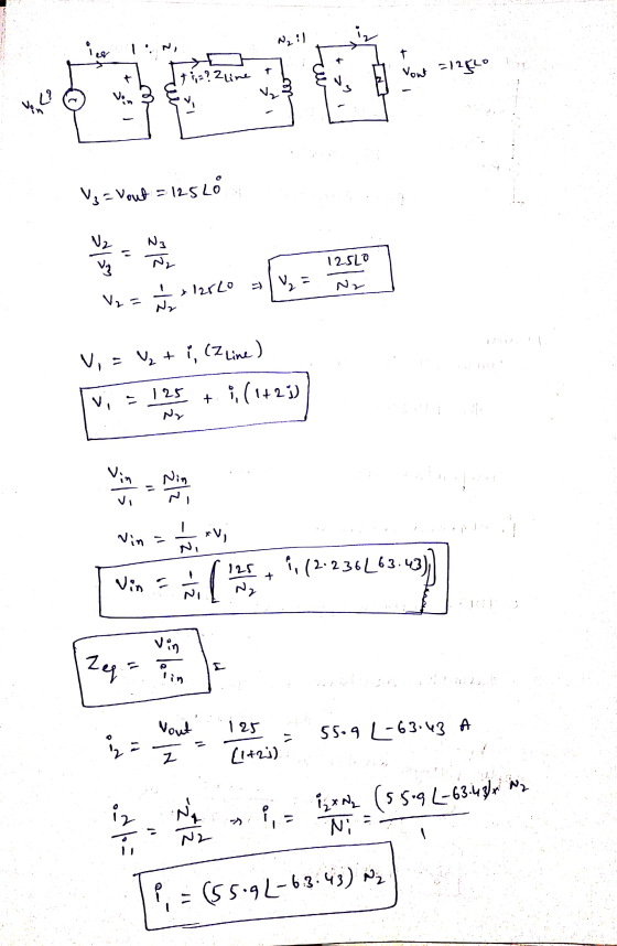 8:| ا f t لنا2 - * Vout =12920 V: لا اه V = Vout = 125 Lo N. ماه رم 1250 ا ل رح 2 12to در V - V, : (معنا7) , + Lin گه 1 ۷ + (