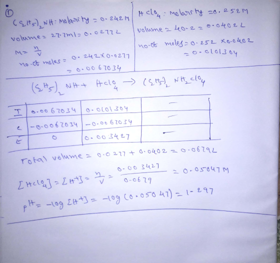 (alts) N H Molarity = 0.242m It clos: Molarity zo. 2529 volume = 27.7m1= 0.02772 I volume a 40.2=0.04022 ma 7 no-ot moles= 6.