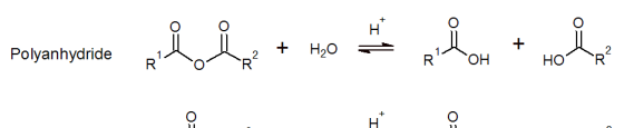 Polyanhydride + ? + o H20 = R он нок