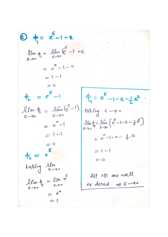 © ¢ = -1-€ dim ei a lam E* -* -€ : - e-nos € = 6 - 6 = -1-8-48 lima = lun (e-l) E70 . E- lim t = lim (e-le-1 & 76--0- 5,0 1-1