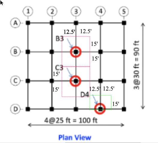 12.5 12.5 ...... 3@ 30 ft = 90 ft an 12.5 12.5 D4E 15 4@25 ft = 100 ft Plan View