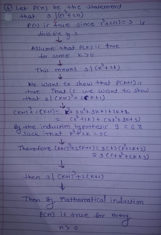 Let Pon) be the statement that 3 ntan) P() is true since P+201) = 3 is divisible d Assume that PCk) is true for some Ko 3 by