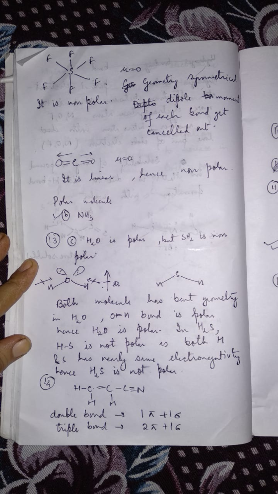 if it. It is non polar our mate th with neste Go Gernetny symmetrical Ditto dipole ber moment of each Sand get at ancelled ou