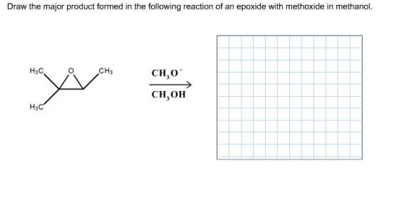 Draw the major product formed in the following rea