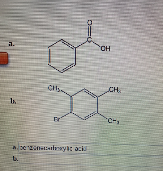 O он CH3 Сн, a. benzenecarboxylic acid