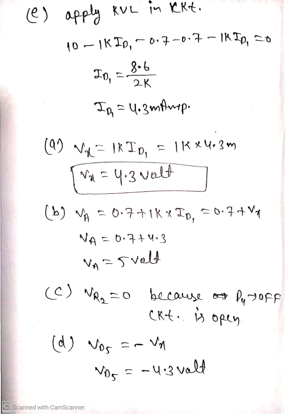 KRt. les apply KuL in IKIDA 0.7 -0.7 10 ~ Ik In, 0 ID, 8.6 2K IQ = 4.3 minip. Cao Na = 1X TO, Elk x4.3 m [No = 4.3 valt b) NA