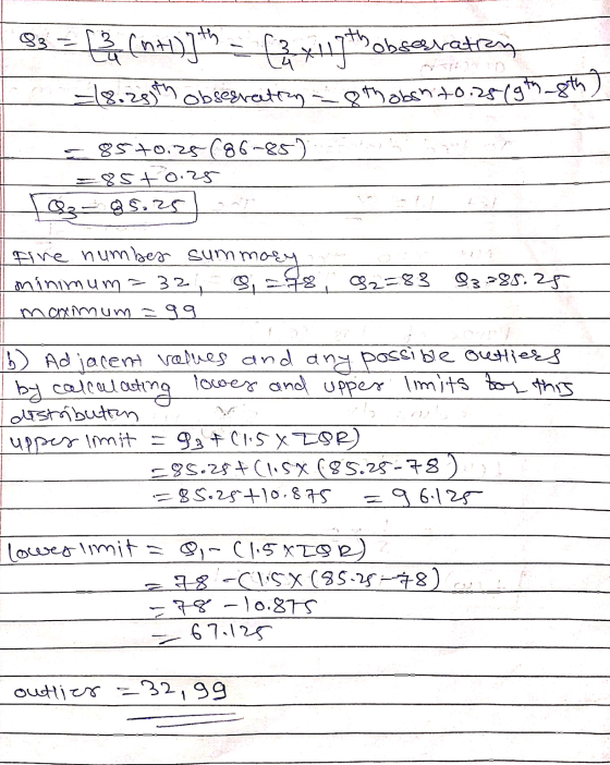 $3 = a (n+1) 7 th = (2x113th Observatren -18.28th obsecreation 8th obsn +0.25 (9) tn 8th - 85 +0.25 (86-85) 85 +0.25 Q3 Q 5.2