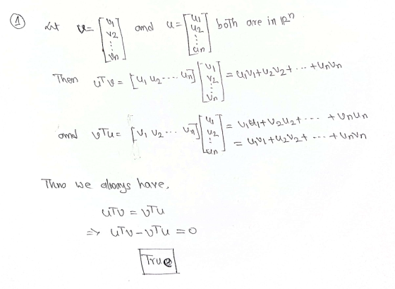 and u= u U2 both are in an 12 cin tUnion Then ute= [1, U2 un | V2 anitU₂V2t. tunun omal vTu= [Vi U2... un U2 = vitit balat -